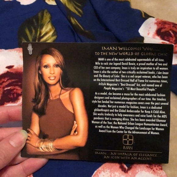 IMAN Global Chic Blue and Pink Floral Tunic Top - Picture 6 of 12